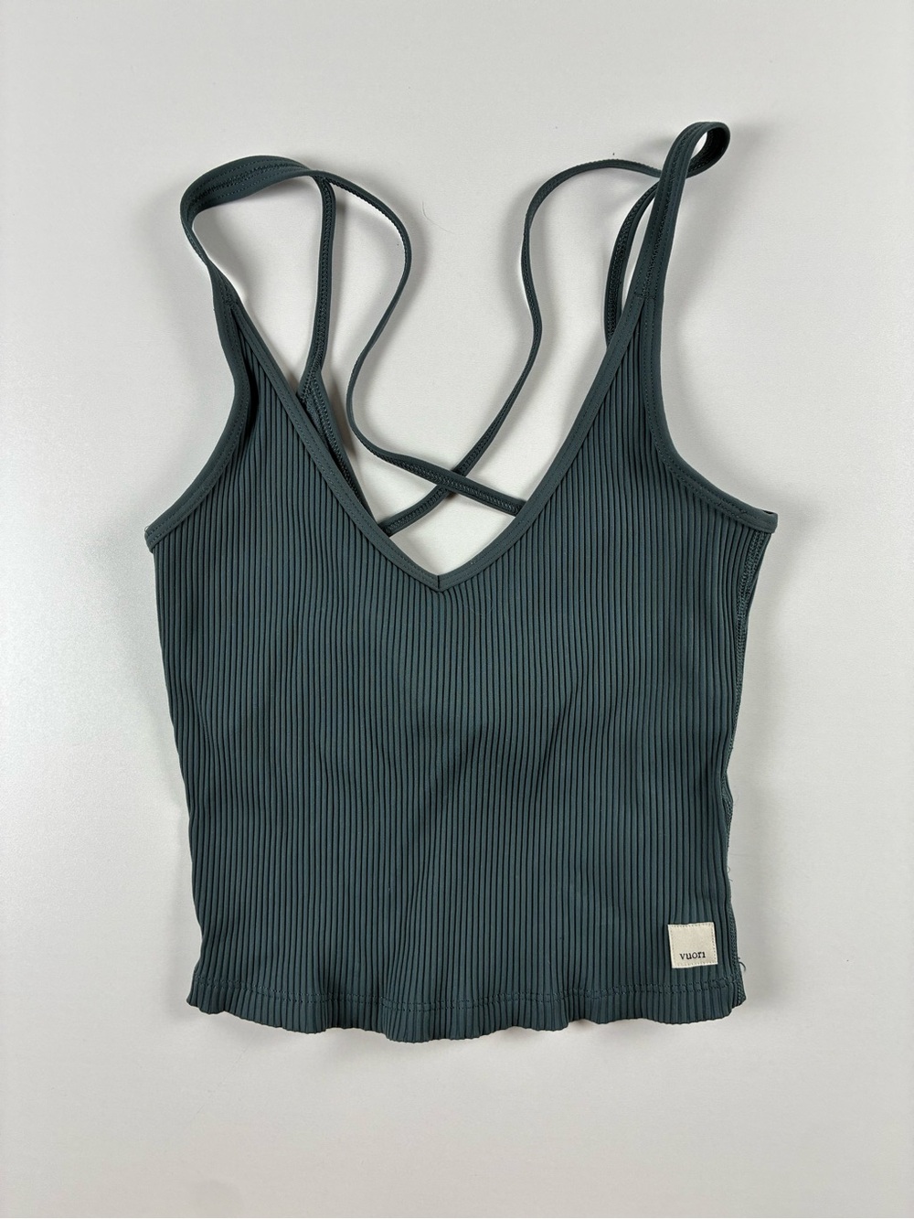 Vuori Ribbed Crossback Crop Tank Top Women’s XS